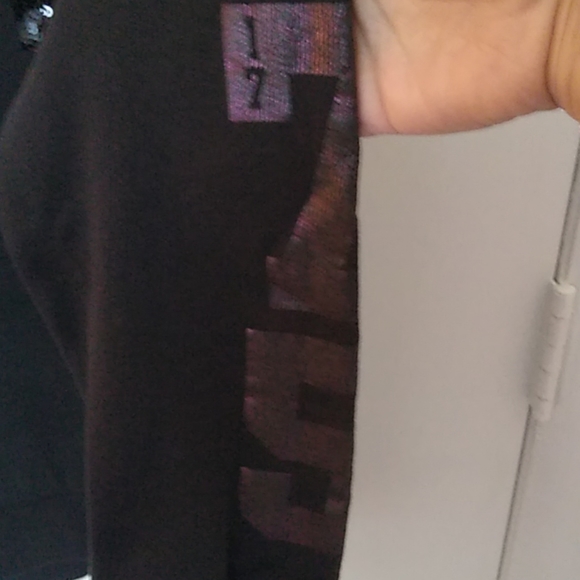 PINK Army Strong Black Sequin Hoodie - Picture 4 of 7